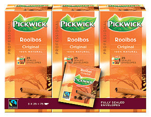 Pickwick - thee, rooibos, fairtrade, pak van 25 zakjes