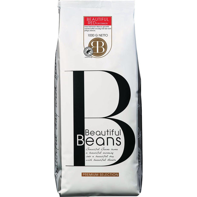 Beautiful Beans -   gemalen koffie Red, zak van 1kg