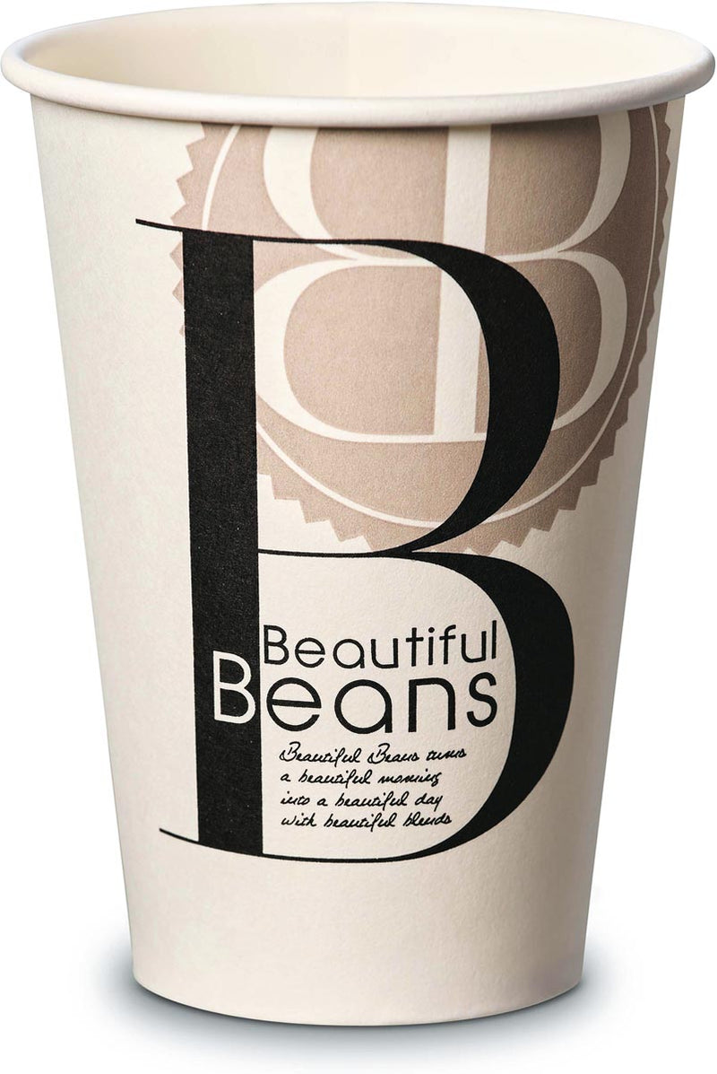 Beautiful Beans - Gobelet en carton, 180 cc, 100 pièces