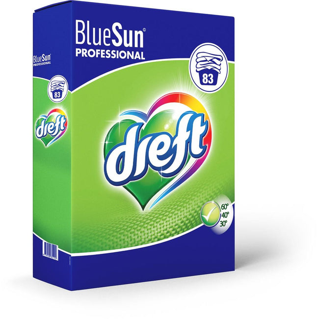 Dreft - Lessive en poudre Blue Professional, carton de 5,4 kg, 83 lavages