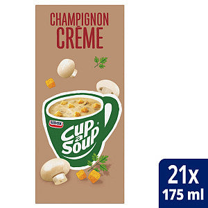 Cup eine Suppen-Cup-a-Soup-Champignon Crème mit Croutons, Packung mit 21 Taschen