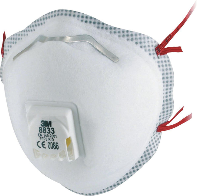 3m - Aura de masque à poussière fin, forme de tasse, ventilateurs, FFP3, ampoule de 2 pièces