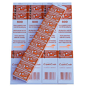 Combicraft - Consommation du bon UV Security 500 pièces orange | 5 pièces