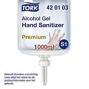 Tork - alcohol gel voor handdesinfectie, systeem S1, flacon van 1 liter