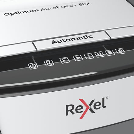 Rexel - Destructeur de papier Optimum Auto+ 50X P4 déchiquette 4x28mm