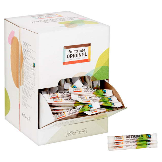 Fair Trade Original - Bâtonnets de sucre de canne Fairtrade Original 600 pièces