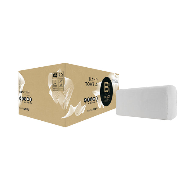 BlackSatino - Serviette PT30 Originale pliée en V 2 couches 250x230mm 15x214..