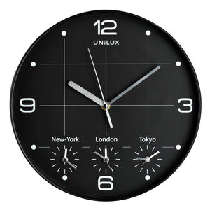Unilux -  Wandklok on time dia 30.5cm zwart/wit
