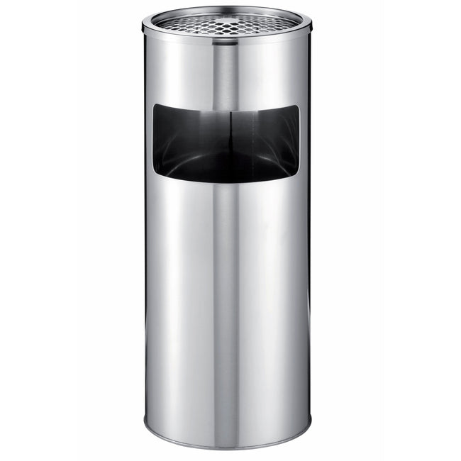 Durable - Corbeille à papier à cendres 3373-23 ronde en acier inoxydable