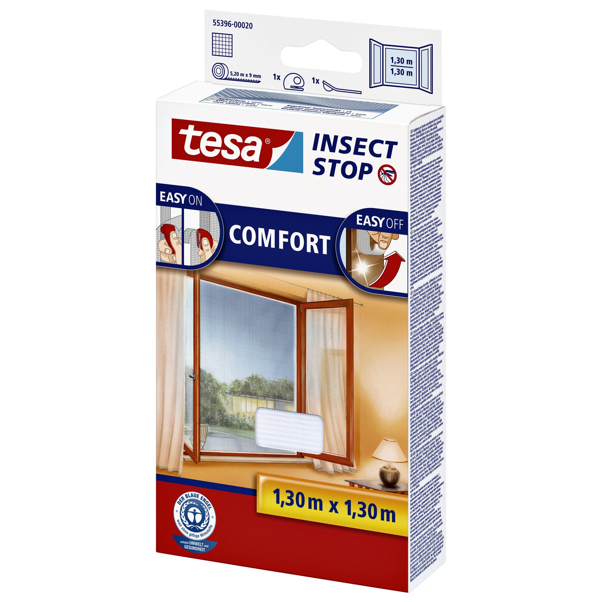 Tesa - Insektenschutz® ​​Insect Stop COMFORT Fenster 1,3x1,3m weiß