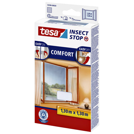 Tesa - Moustiquaire ® Insect Stop fenêtre COMFORT 1,3x1,3m blanc