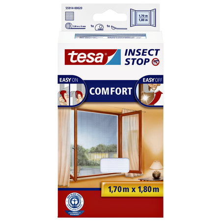 Tesa - Moustiquaire ® Insect Stop fenêtre COMFORT 1,7x1,8m blanc