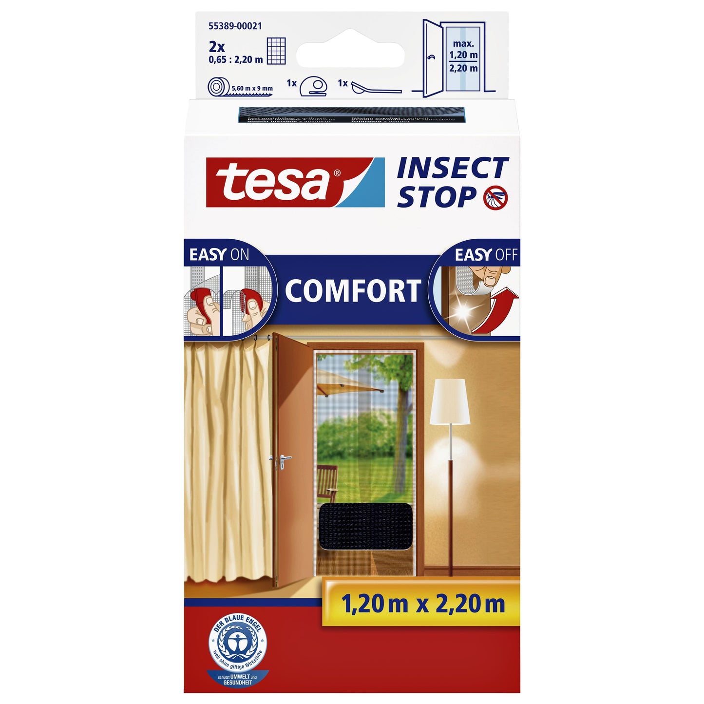 Tesa -  Insectenhor ® Insect Stop COMFORT deur 2x 0,65x2,20m zwart