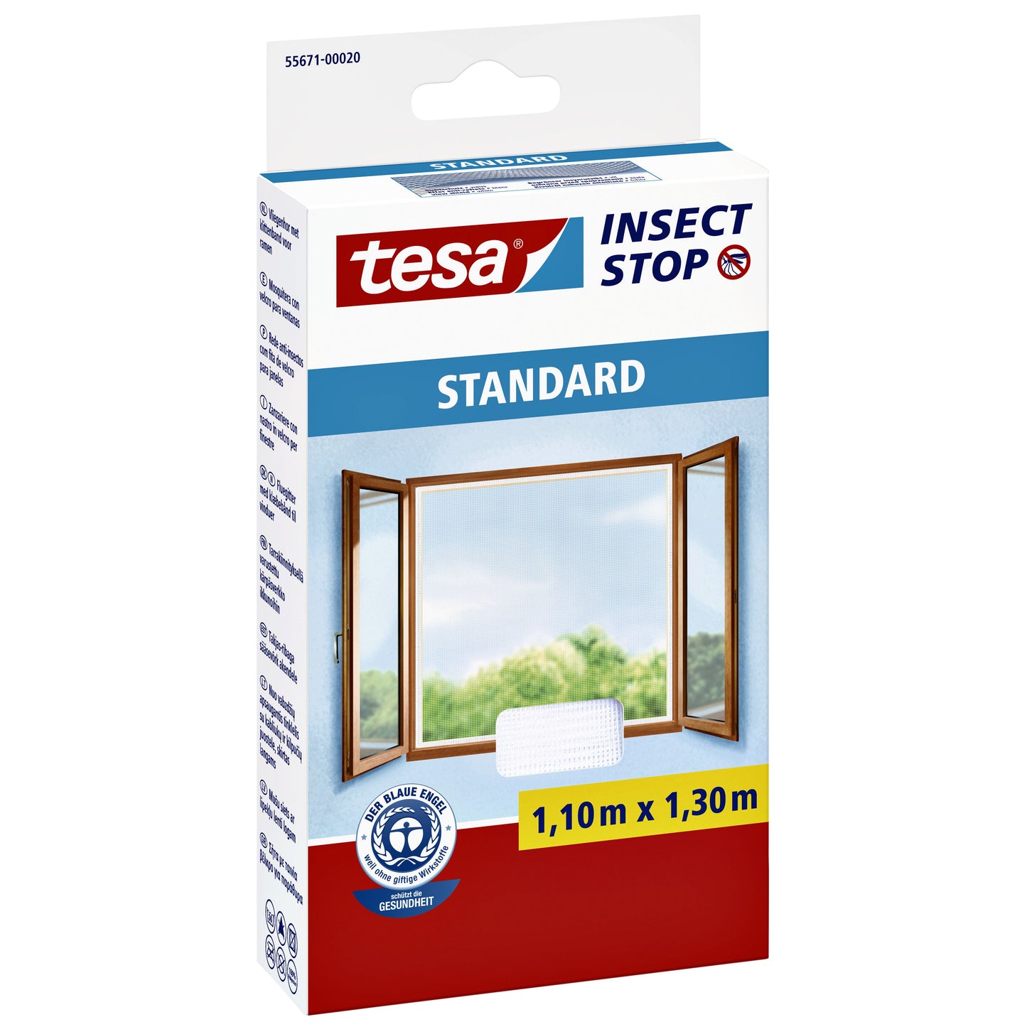 Tesa - Moustiquaire ® Insect Stop fenêtre STANDARD 1,10x1,30m blanc