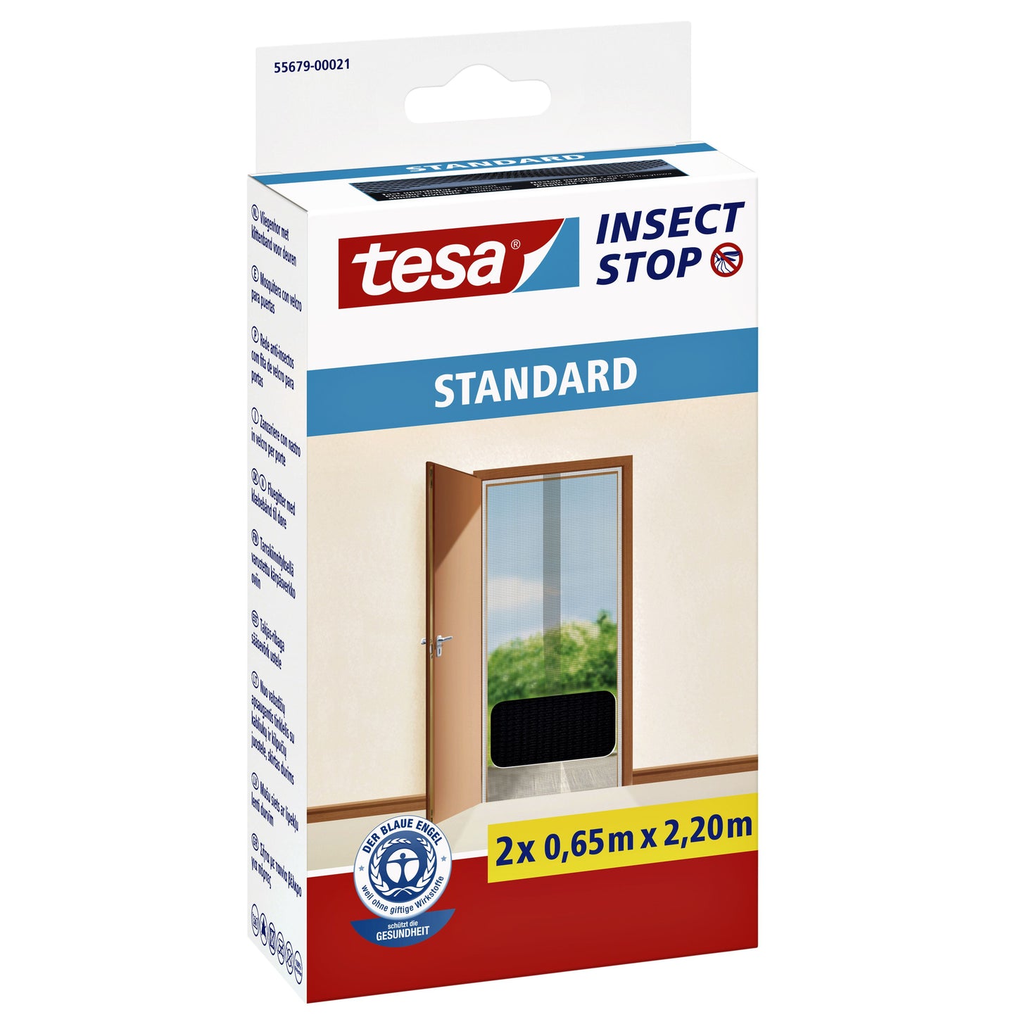 Tesa - Insektenschutz ® Insect Stop STANDARD Tür 2x 0,65x2,20m Anthrazit
