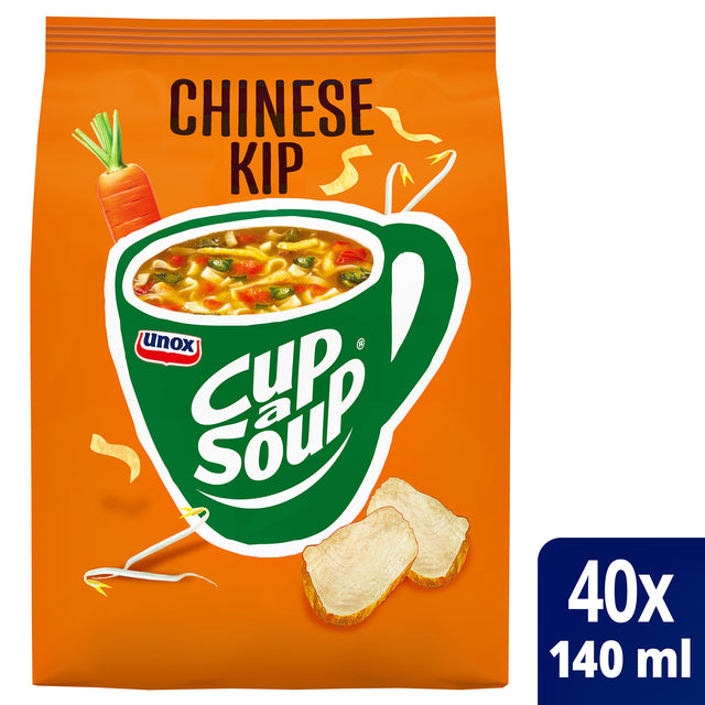 Unox -  Cup-a-Soup machinezak Chinese kip 140ml | 4 stuks