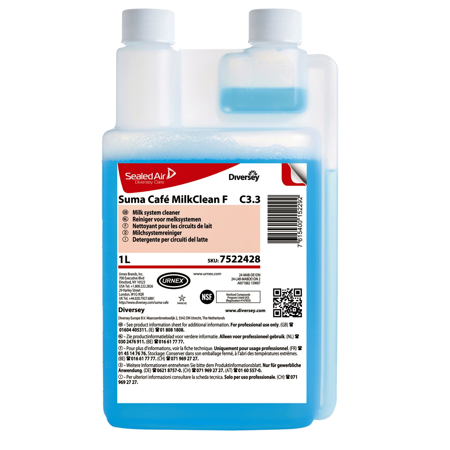 Diversey - Reinigungsflüssigkeit Milkcleaner 1 Liter