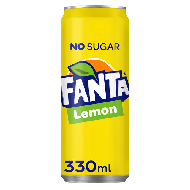 Fanta - Boisson gazeuse citron zéro canette 330ml | 24 pièces