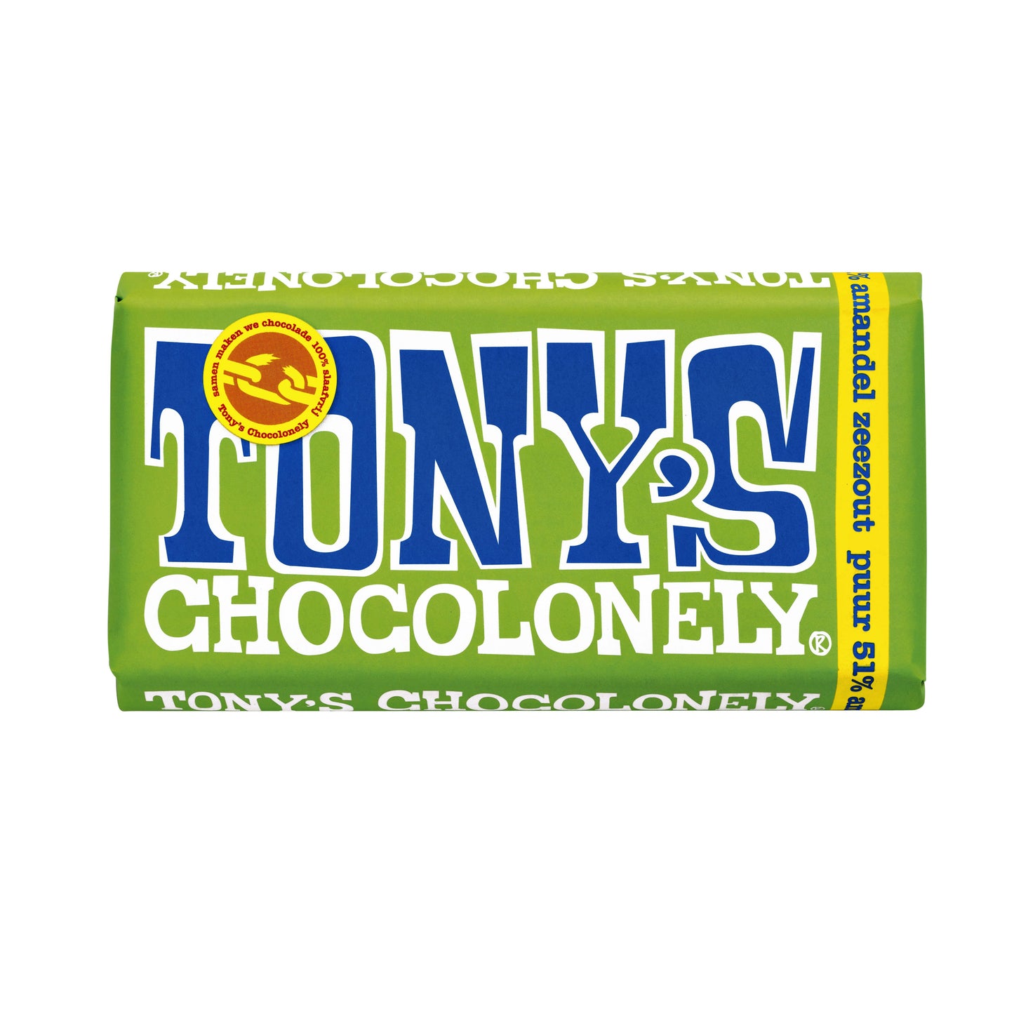 Tony's Chocolonely - Schoko-Riegel mit reinem Mandel-Meersalz, 180 g | 15 Stück