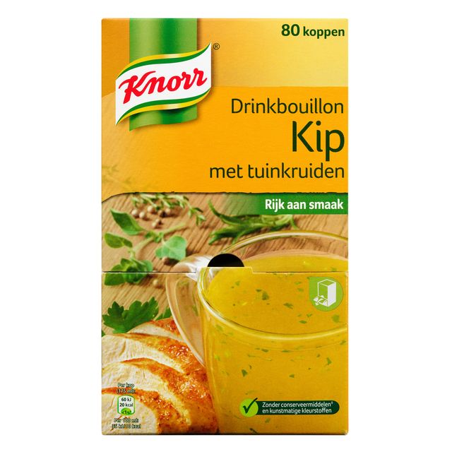 Knorr - Bouillon à boire poulet herbes du jardin 80 pièces