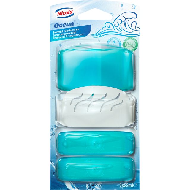 Office -  Toiletblok Air plus ocean 55ml met houder 3 stuks