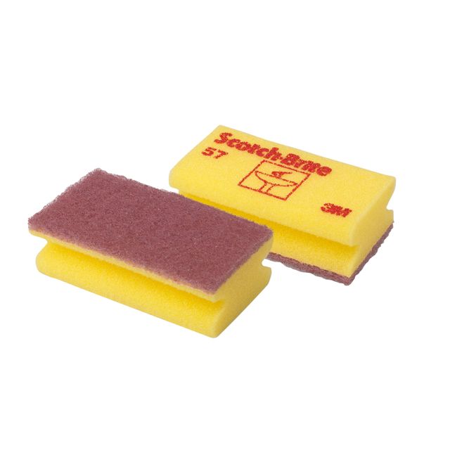 Scotch Brite - Éponge à récurer -Brite surfaces délicates 70x130mm jaune 10 pièces