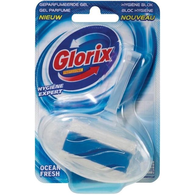 Glorix - Bloc de toilettes océan frais, 40 grammes bloc