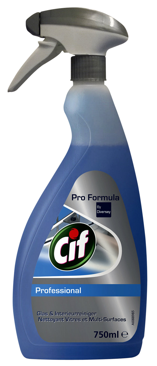 Cif - Nettoyant vitres et intérieurs professionnel spray 750ml