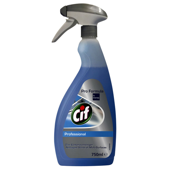 Cif -  Glas en interieurreiniger  prof spray 750ml | 6 stuks