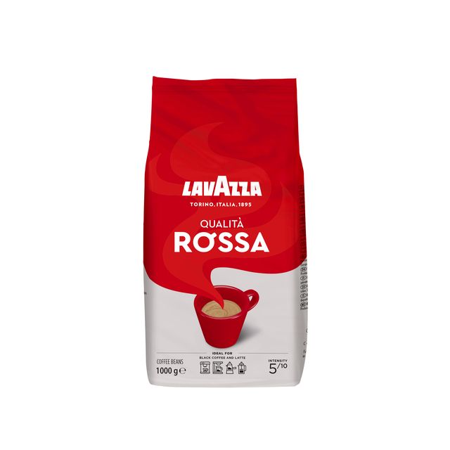 Lavazza - Café en grains Qualita Rossa 1000gr | 6 pièces