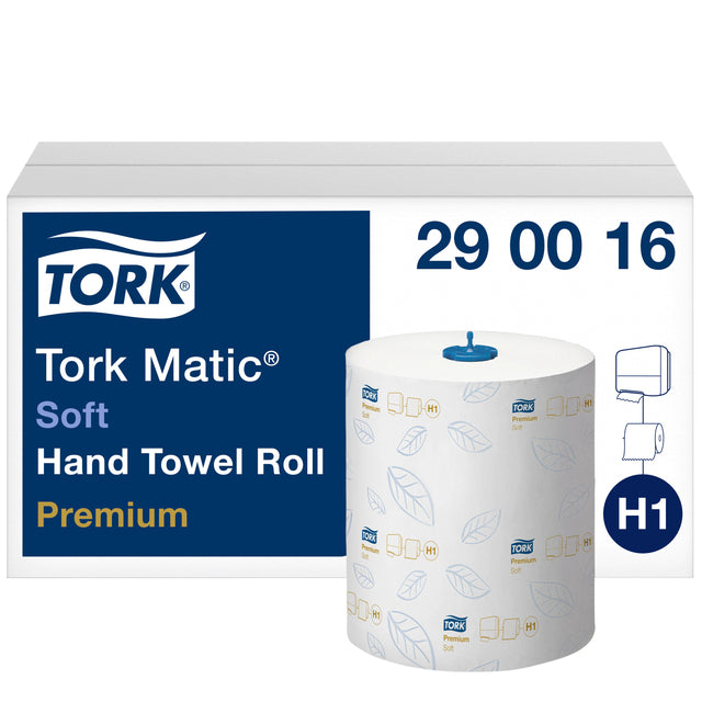 Tork -  Handdoekrol H1 Matic 2-laags 100m wit 290016