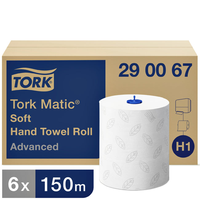Tork - Rouleau d'essuie-mains H1 Matic Advanced 2 couches 150m blanc 290067
