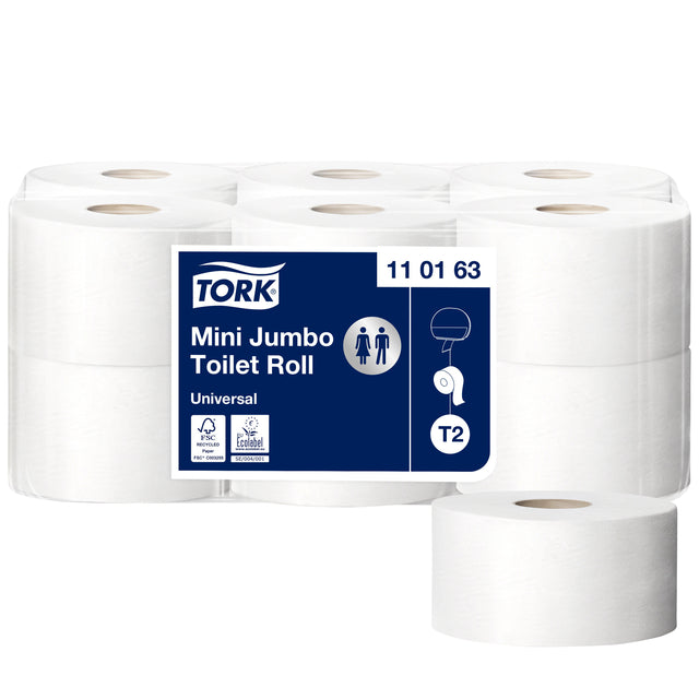 Tork -  Toiletpapier t2 universal jumbo klein 1laags