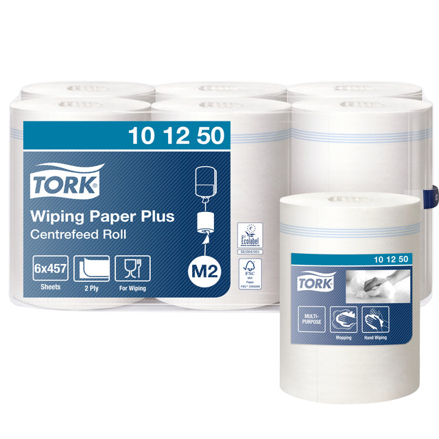 Tork - Papier nettoyant M2 Plus Advanced 2 couches 160m blanc 101250