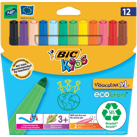 BIC Kids - Farbmarker Bickids Visacolor XL Eco 12St. sort
