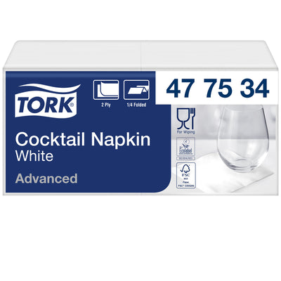 Tork -  Cocktailservet advanced 2laags 200 vel wit