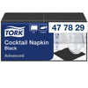 Tork - Serviette cocktail Advanced 1/4 pli 2 couches 238x238mm 200 feuilles noir 477829