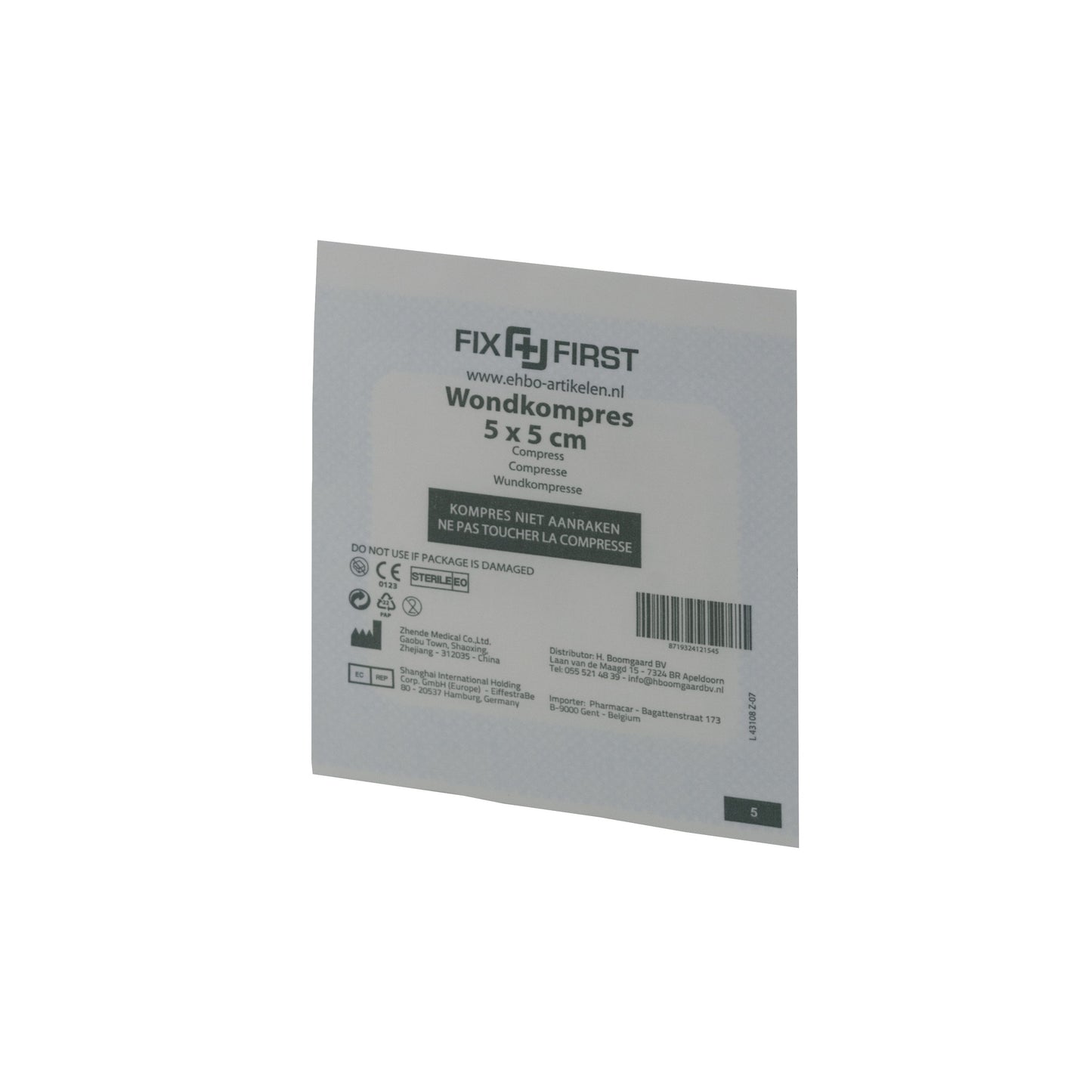 FixFirst - Compresses de gaze stériles 5x5cm