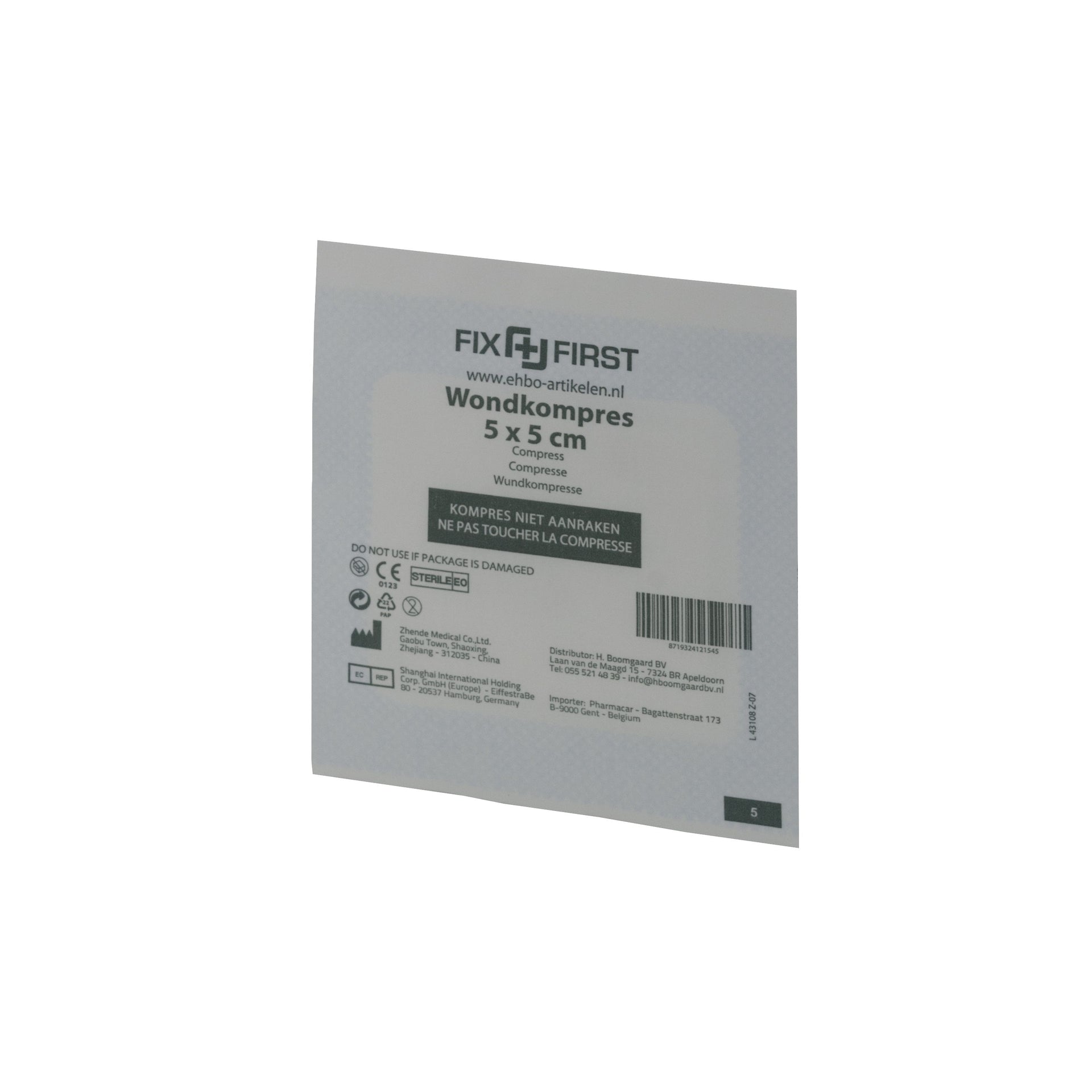 FixFirst - Compresses de gaze stériles 5x5cm