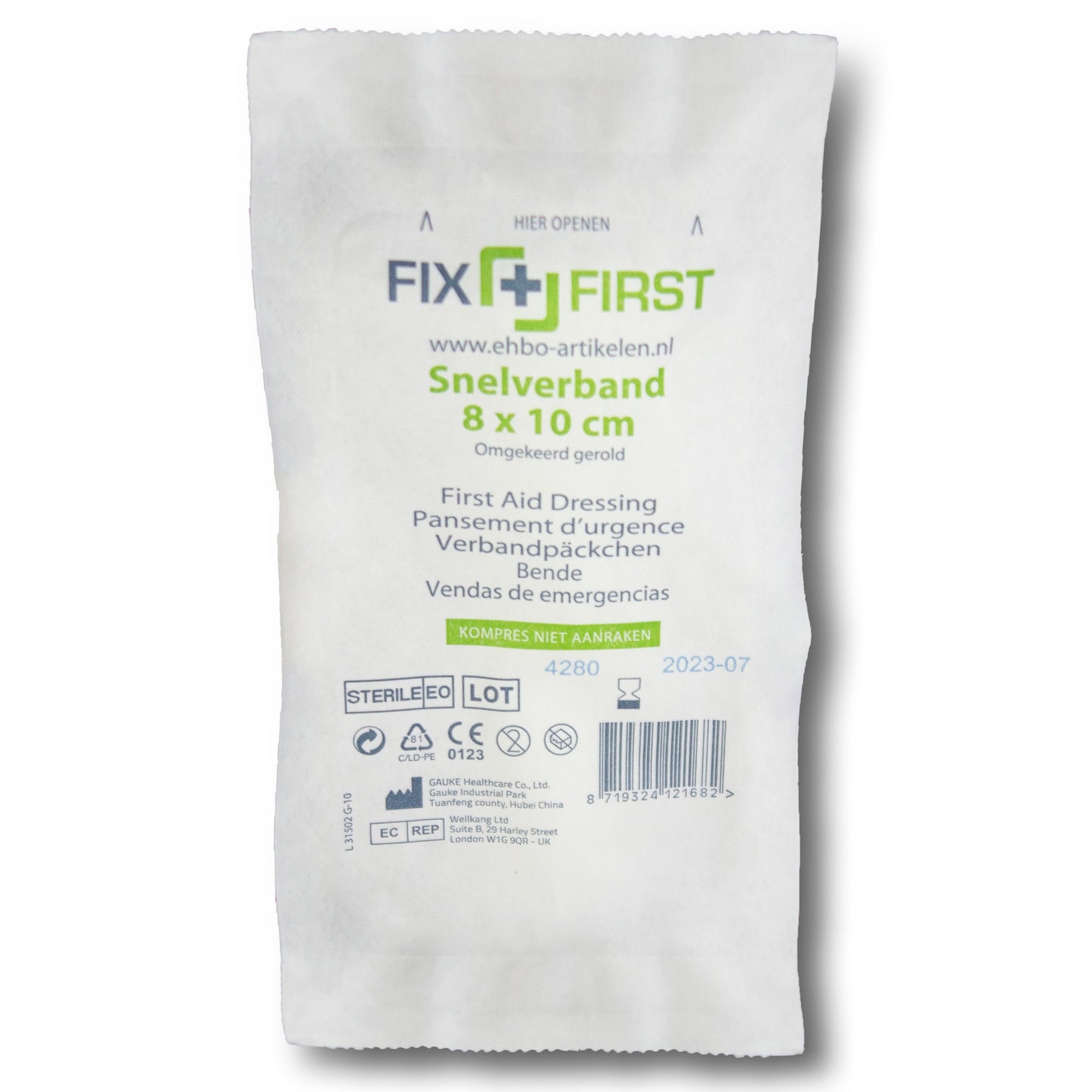 FixFirst -  Snelverband  gerold 8x10cm