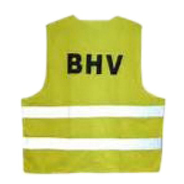 Leina -  Veiligheidsvest  met opdruk bhv geel