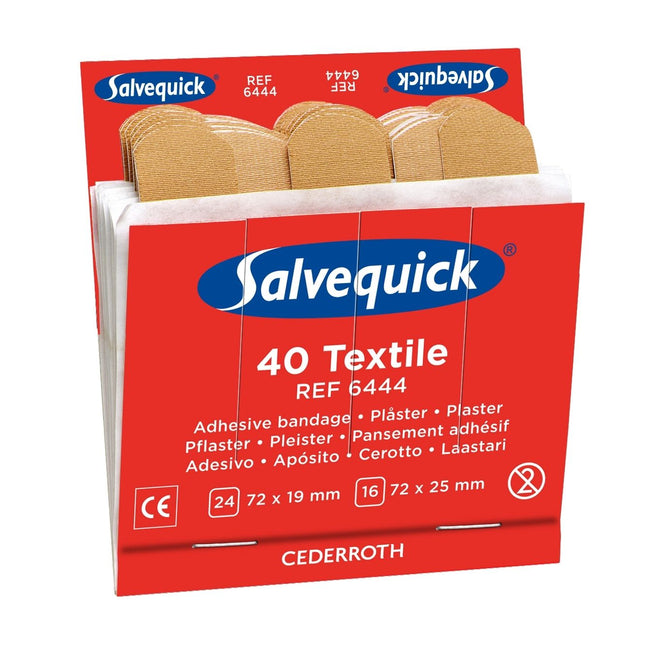 Salvequick - Recharge de pansements textile 6x 40 pièces
