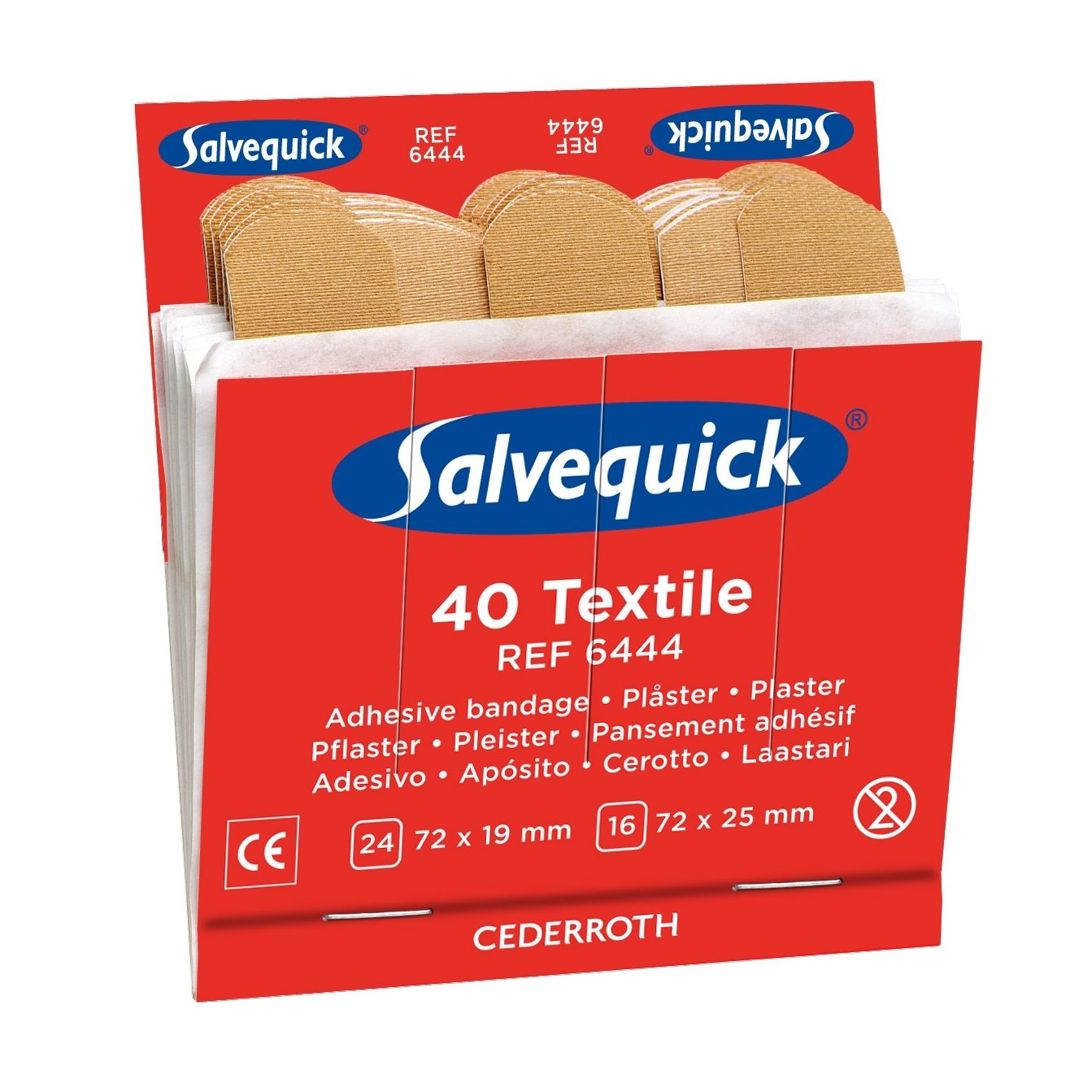 Salvequick - Recharge de pansements textile 6x 40 pièces