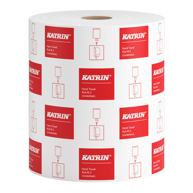 Katrin - Papier nettoyant moyen 2 couches 500 feuilles blanc 481911