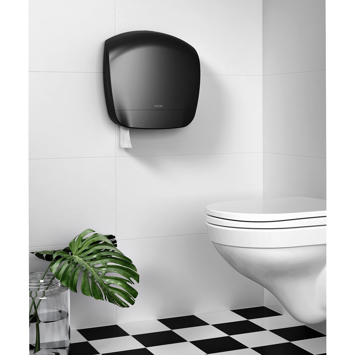 Katrin - Distributeur de papier toilette Gigant L jumbo petit noir 92162