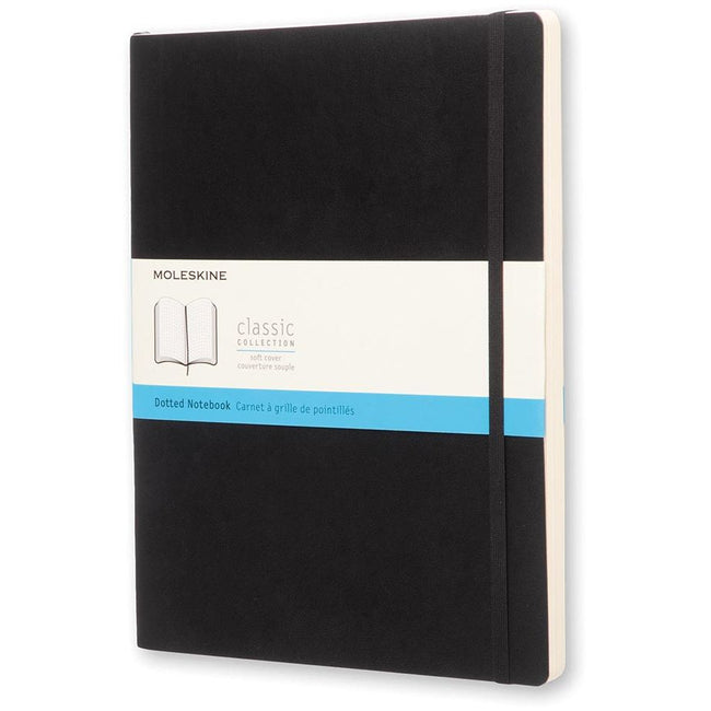 Moleskine - carnet, pi 19 x 25 cm, grille à points, couverture souple, 192 pages, noir