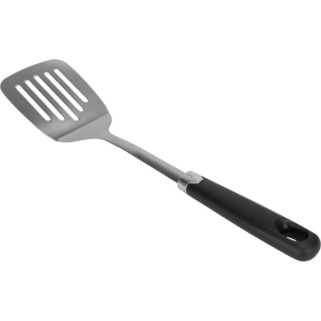 Cosy - Spatule tendance avec ouvertures, en acier inoxydable, noire