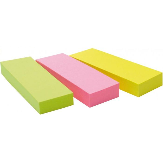 Post-it - marqueurs notes, pi 25 x 76 mm, blister de 3 x 100 feuilles, couleurs assorties