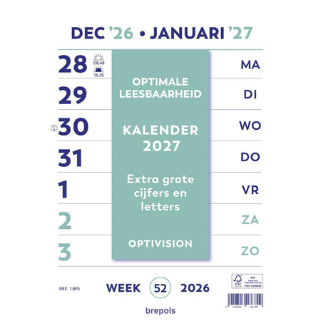 Brepols -   Optivision kalender Nederlandstalig, 2027