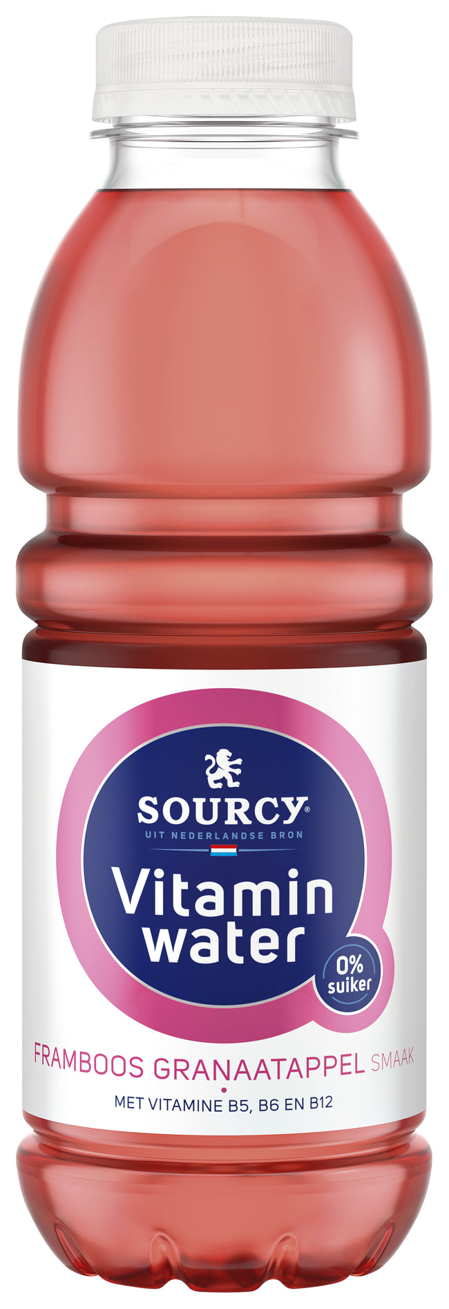 Sourcy -  Water vitamin framboos/granaa fles 500ml | 6 stuks